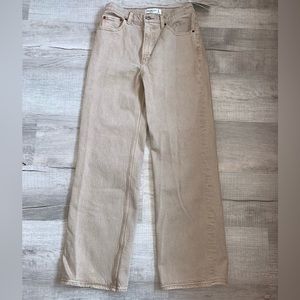 Abercrombie tan wide leg pants🤍